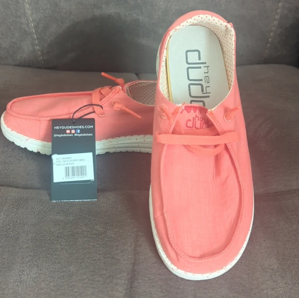 Hey Dude Women's - Wendy Inca Poppy Red Size 6 -New with Tags
